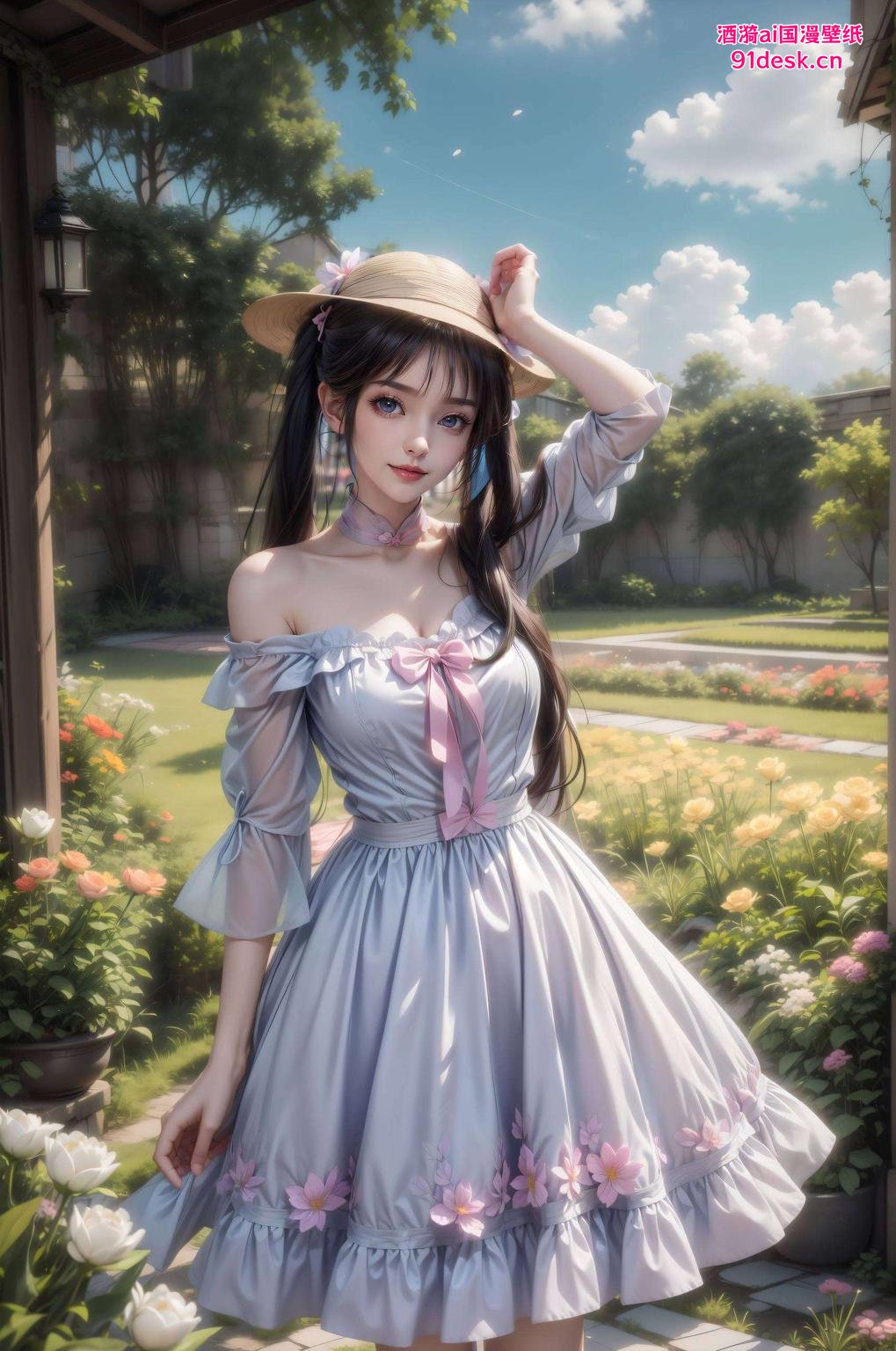 简简单单碧瑶壁纸萌翻啦！精细的线条勾勒出可爱女孩简笔画