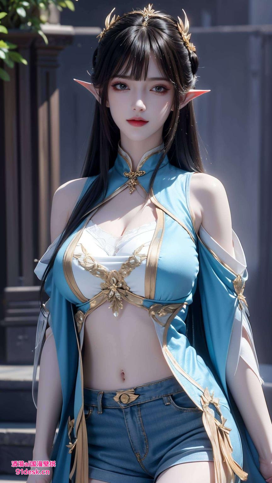 这款唯美护眼Win10壁纸凤清儿漫步在古风壁纸中