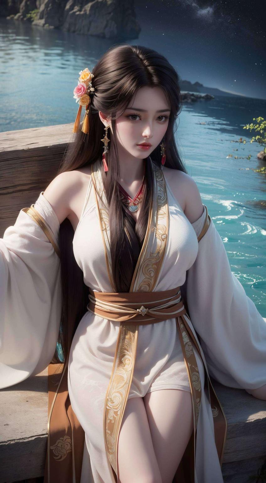极简风格火灵儿与石昊共舞