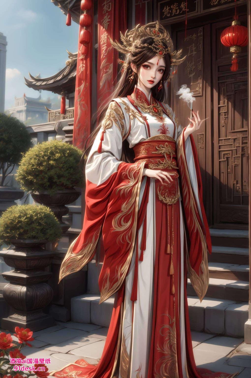 火灵儿成年高清锁屏简约风壁纸