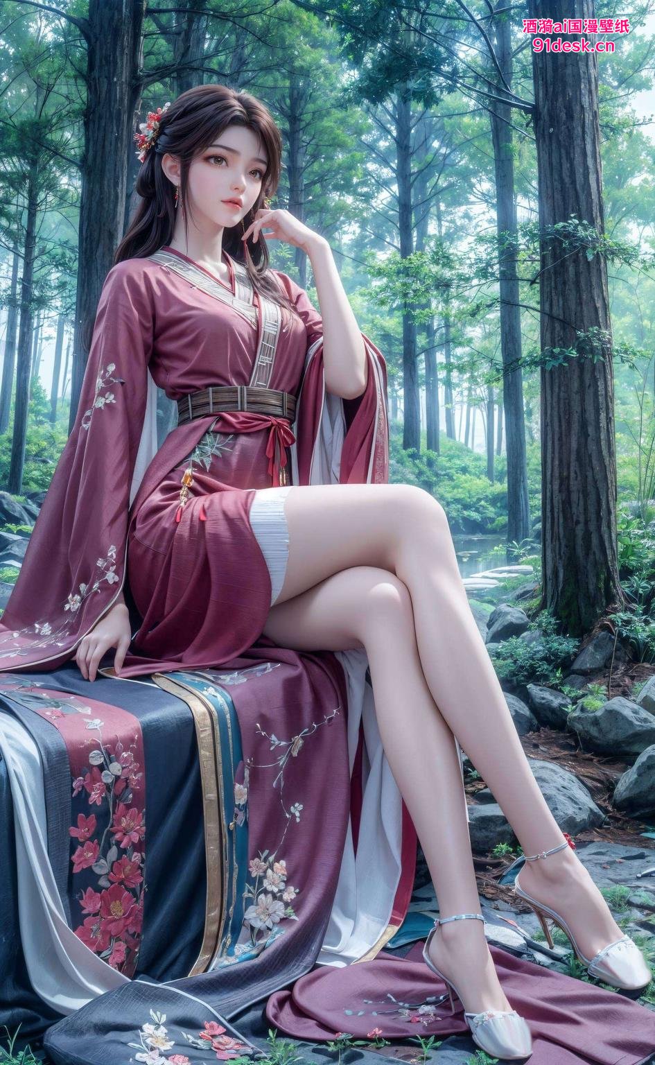 灵动少女跃然屏上火灵儿美图壁纸