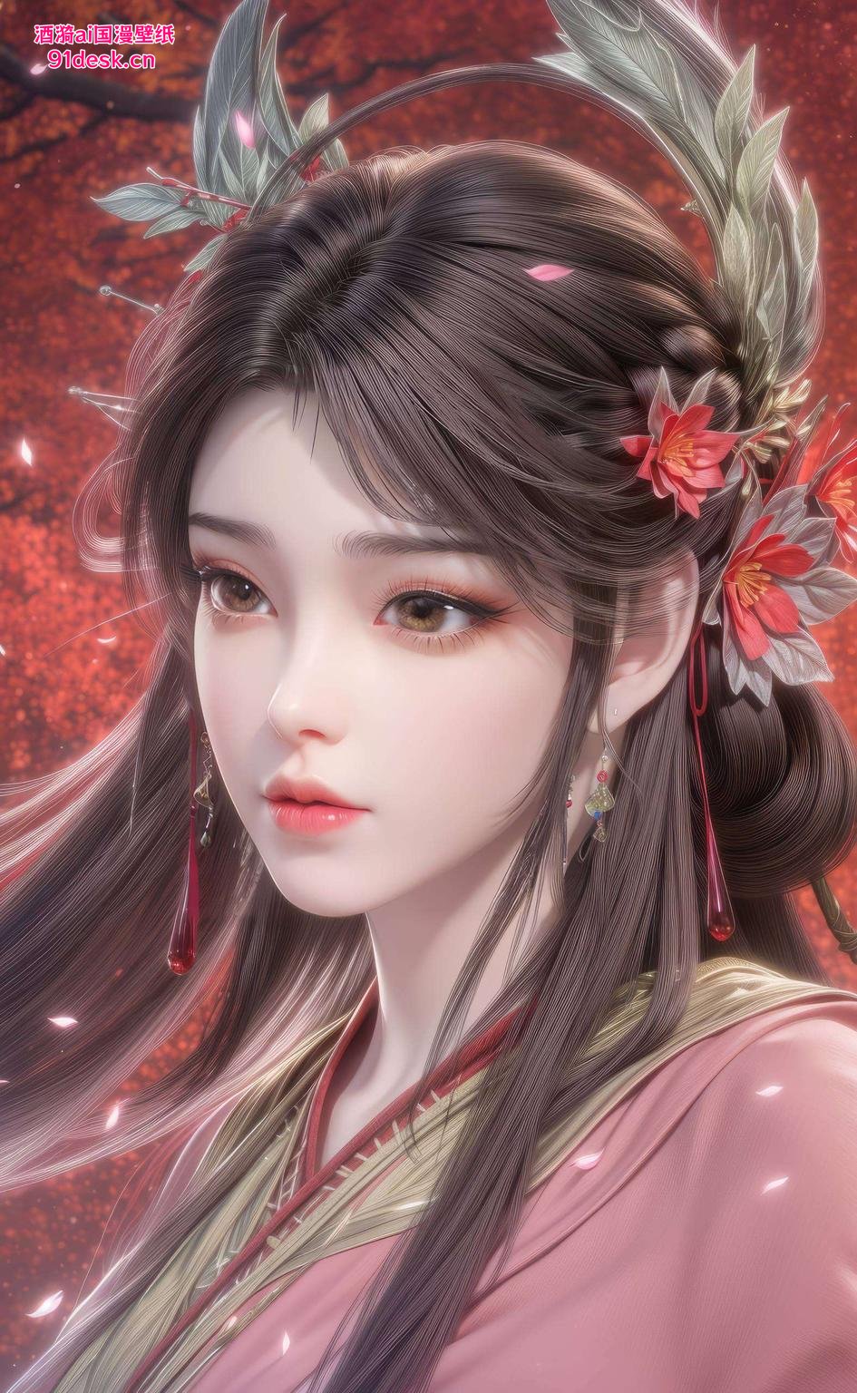 炫彩壁纸免费分享火桑落泪深情凝视