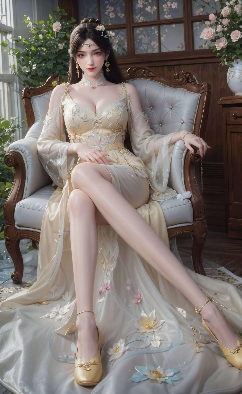 古香古色壁纸金瓶儿国漫女神