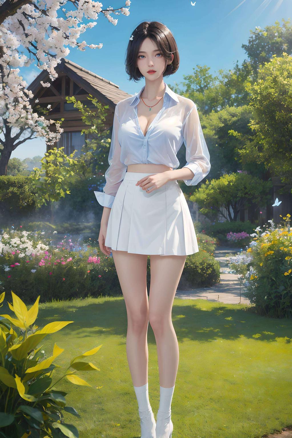 姬如雪马尾飘逸粉色梦幻