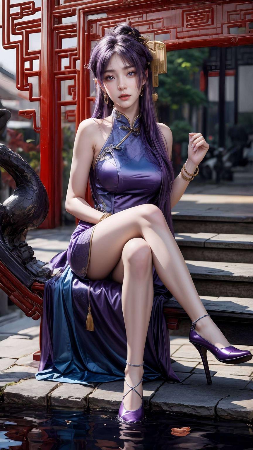 这款超精致完美像素的iPad桌面主题带你领略姬紫月黑裙壁纸的神秘魅力