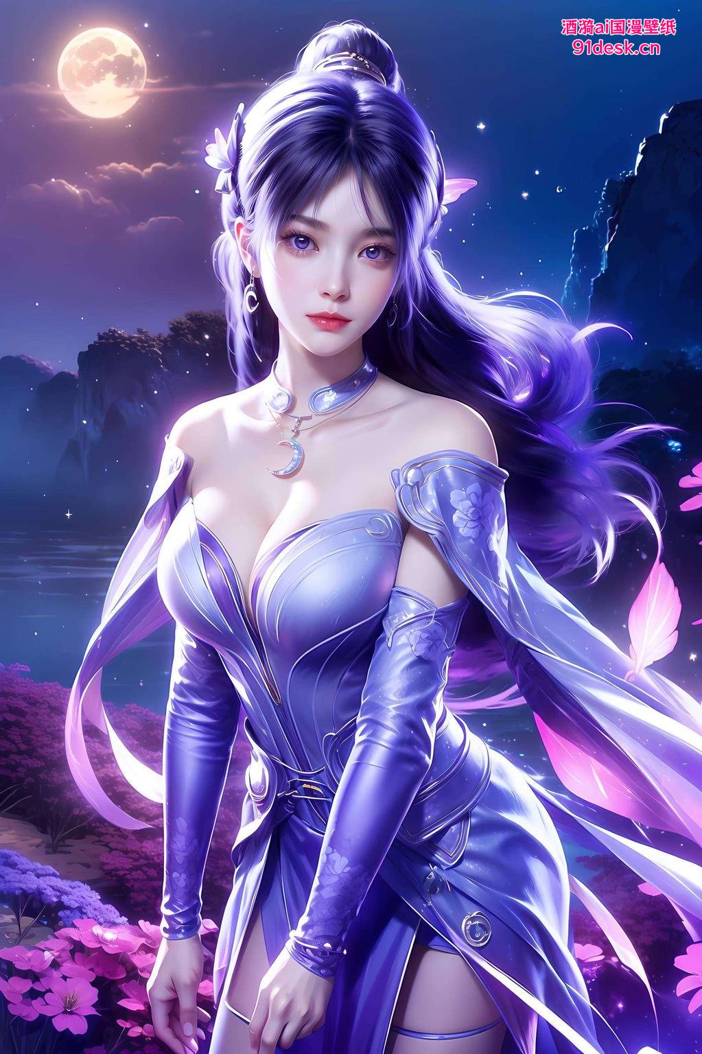 高清无水印的姬紫月漫画壁纸细腻笔触捕捉每一个细节