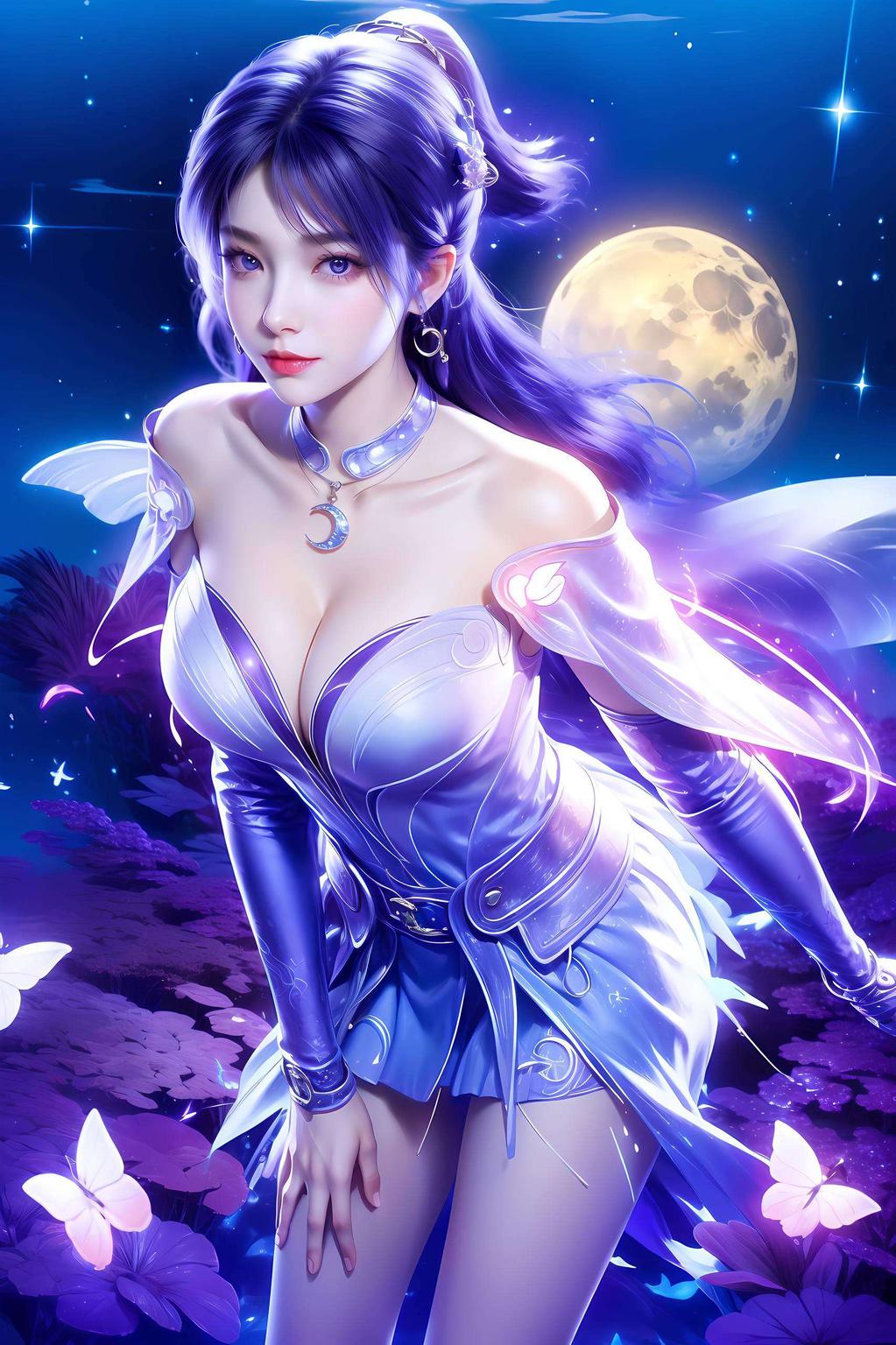 姬紫月新建膜高清壁纸细腻笔触描绘