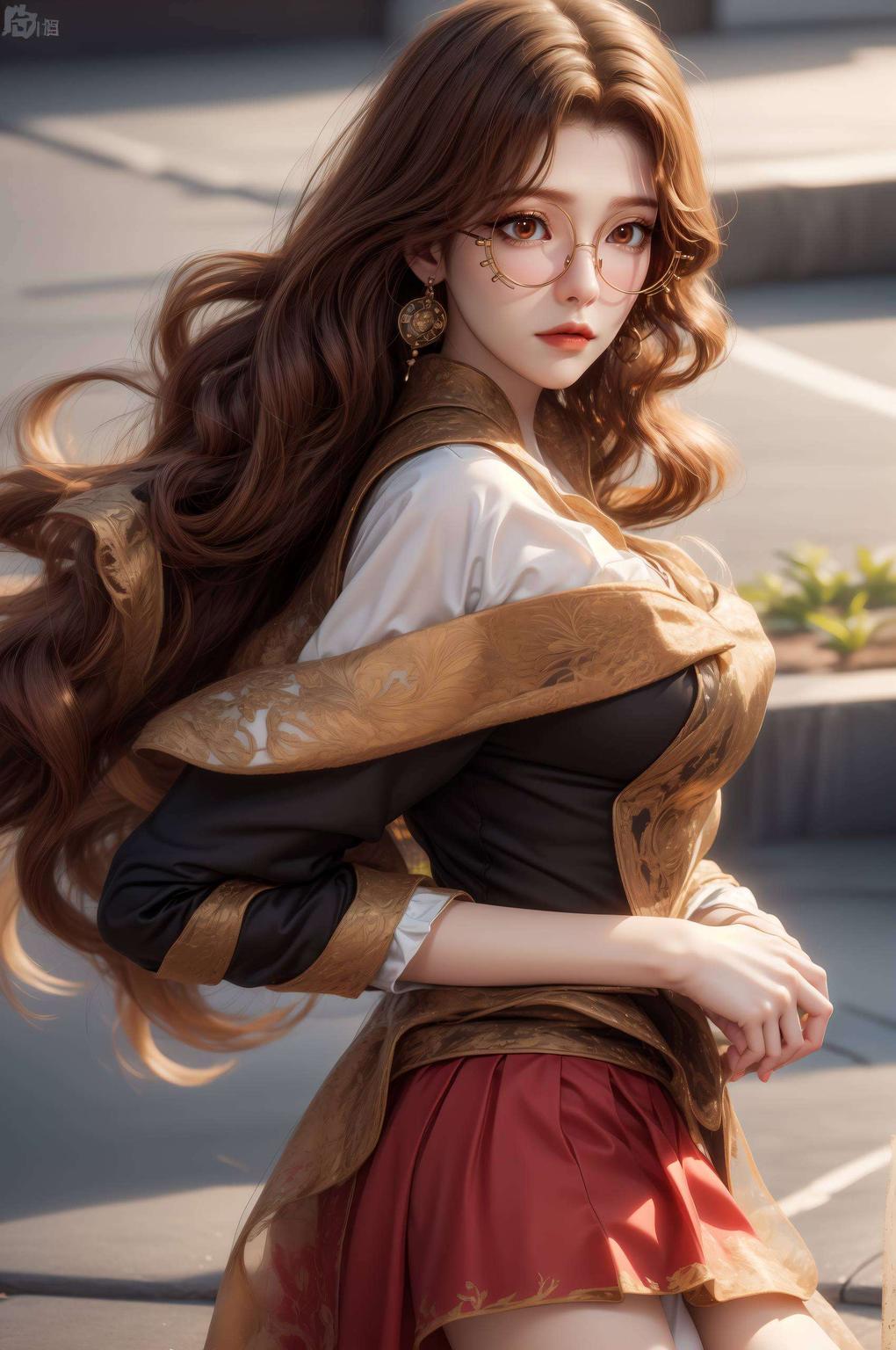 这位美得冒泡的动漫女神——橘子姐！🌸 橘子姐眼神温柔特别精细