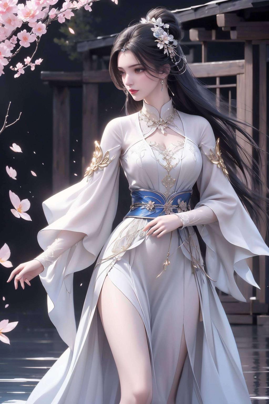 主角是我们的美少女李慕婉！这款紫色壁纸神秘又优雅