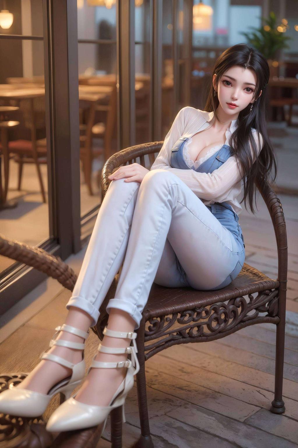 神秘紫光映衬下婉约倩影尽显仙气