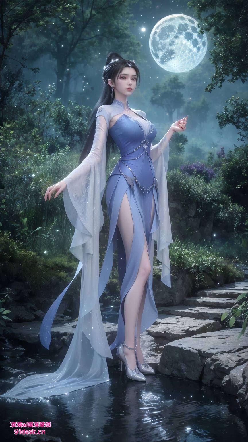 李慕婉身着泳装古香古色韵味浓