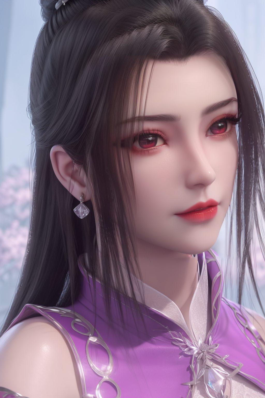 仿佛仙界就在指尖这款紫色完美像素简洁壁纸