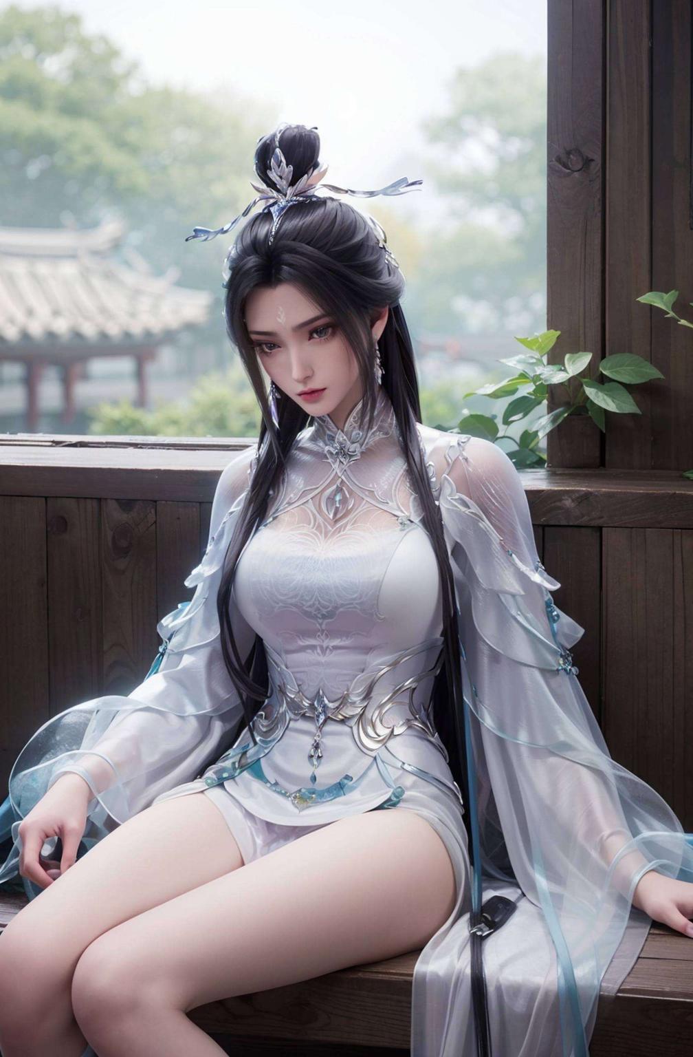 让你的iPhone瞬间变身仙境桌面陆雪琪仙气逼人！#诛仙2动漫陆雪琪#手机壁纸