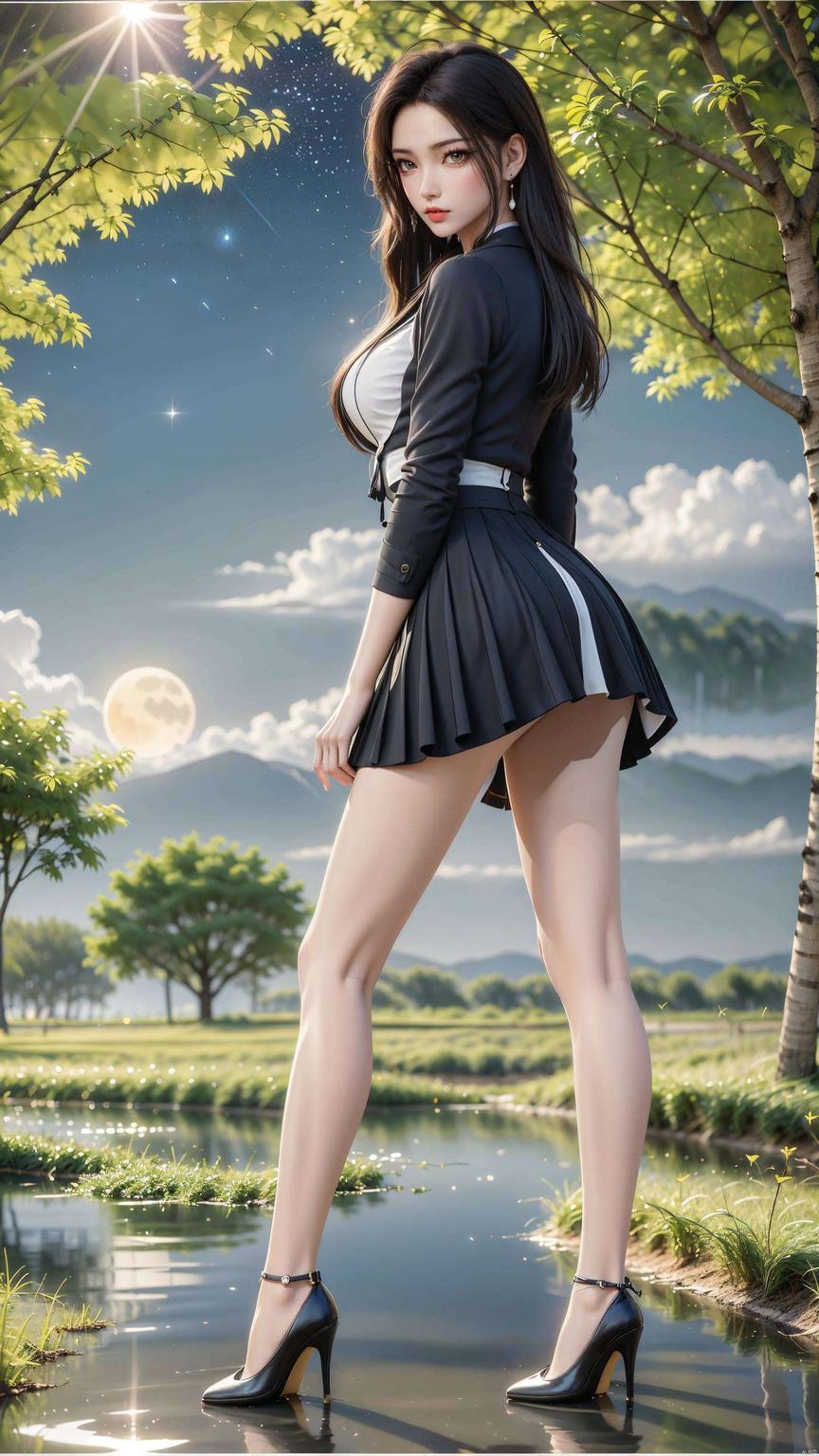 诛仙世界的美景尽收眼底大家好！今天给大家带来一款炫彩壁纸大秀！看这款陆雪琪的图片壁纸