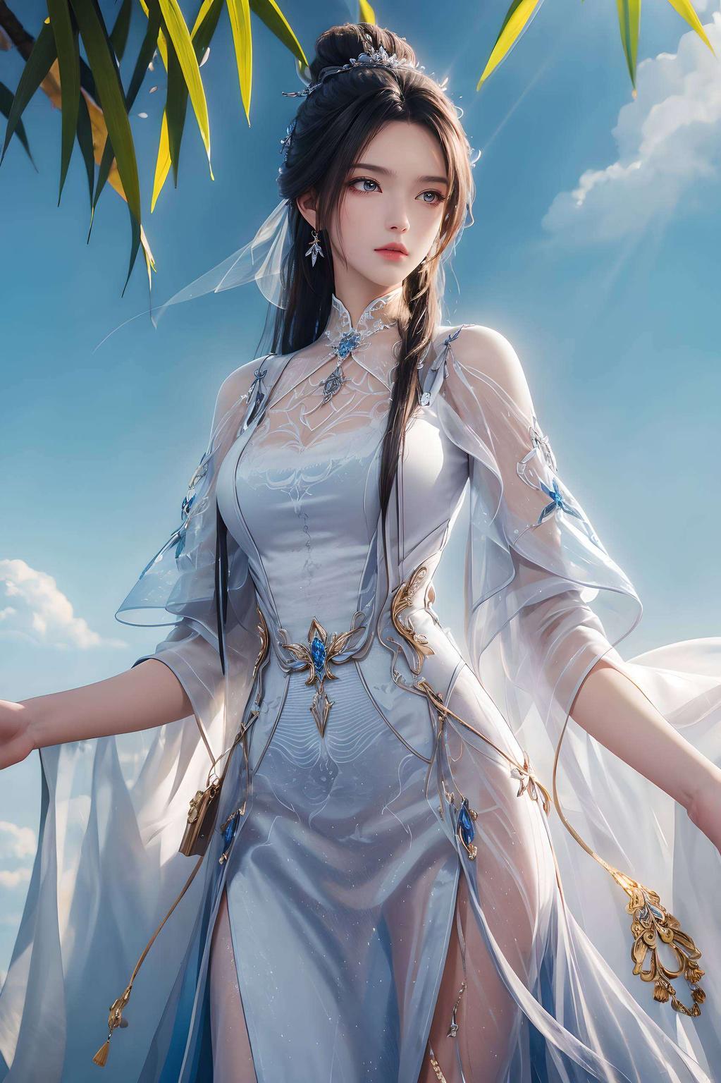 陆雪琪的倩影如梦似幻美得让人陶醉