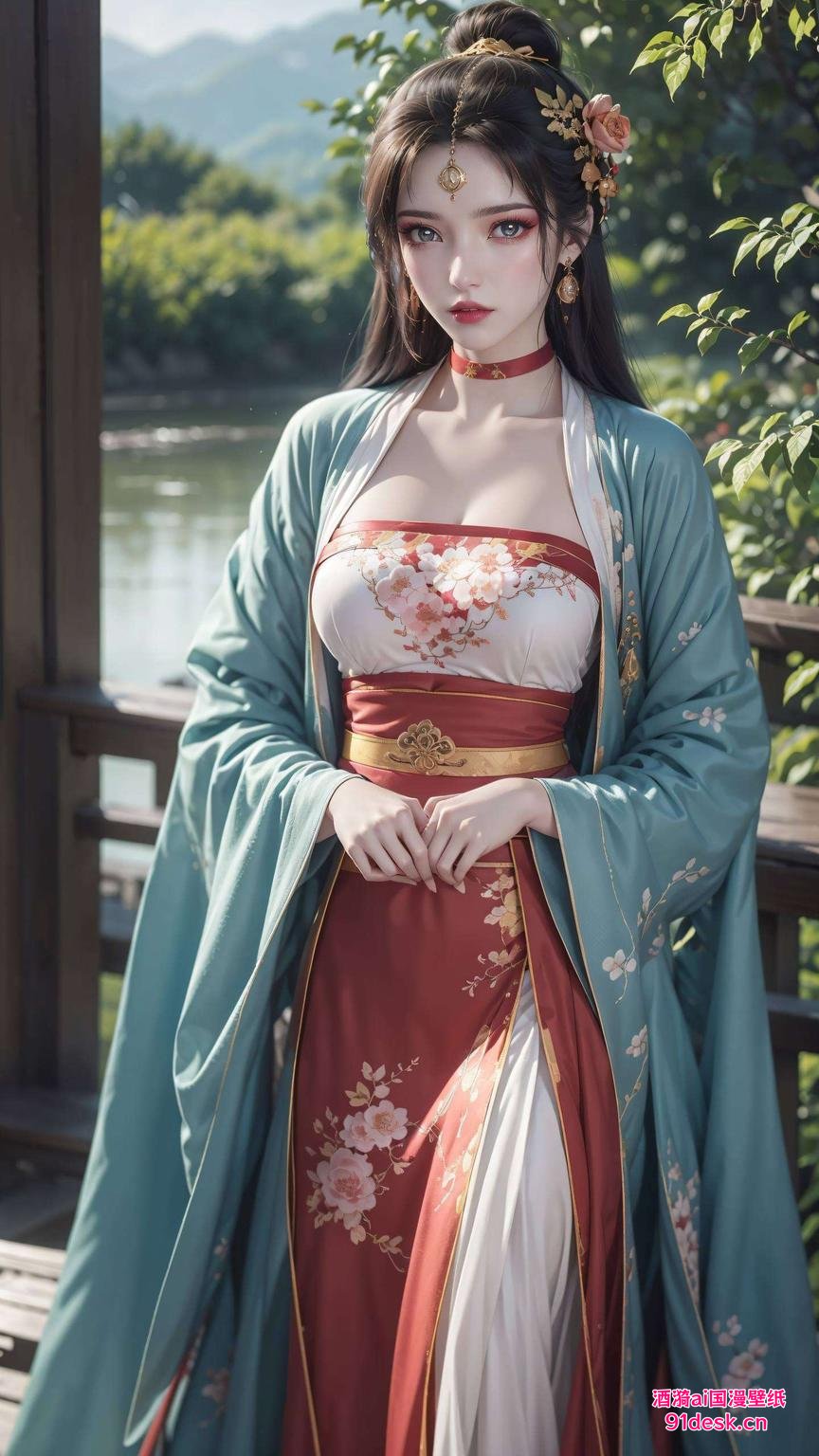 如梦似幻的动漫世界跃然屏上墨云桌面壁纸曲面