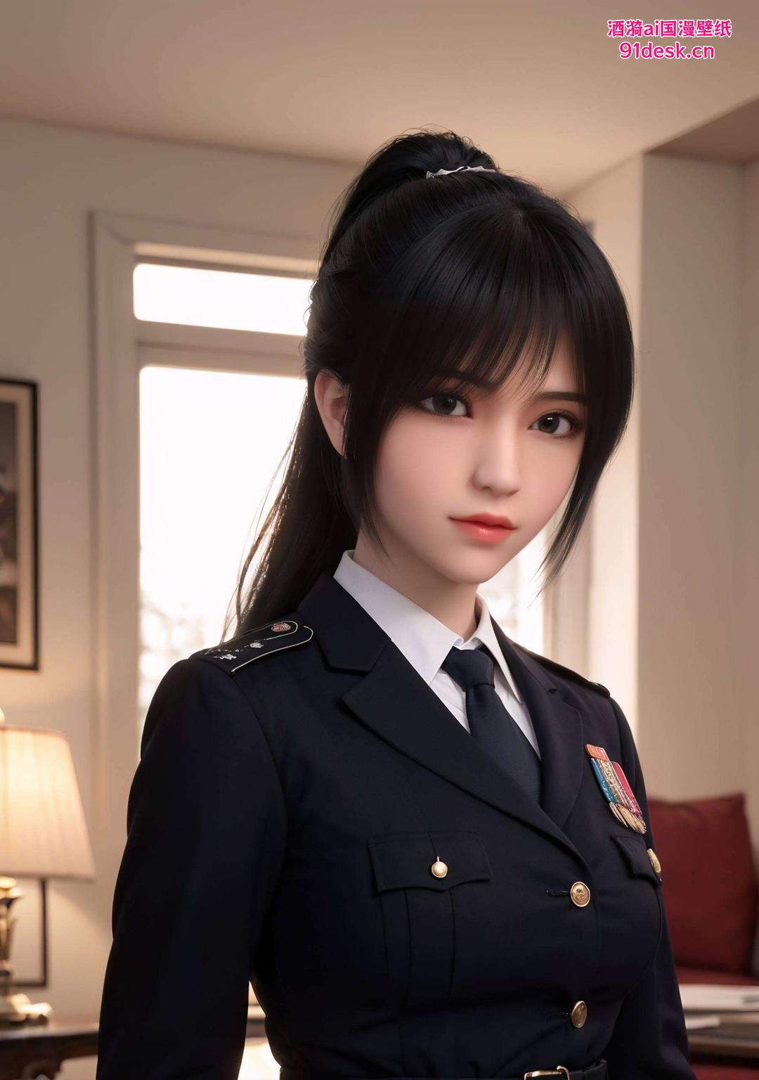 真是可爱又不失高贵这款雄兵连琪琳旗袍壁纸