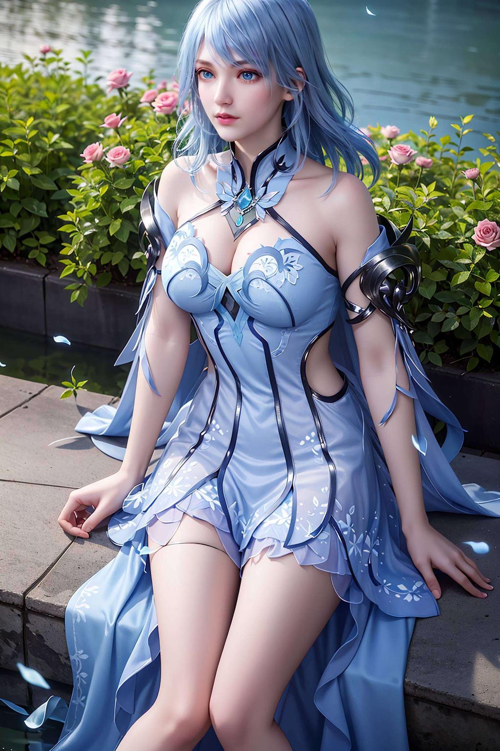 冰儿的美妙倩影点亮夏日桌面！