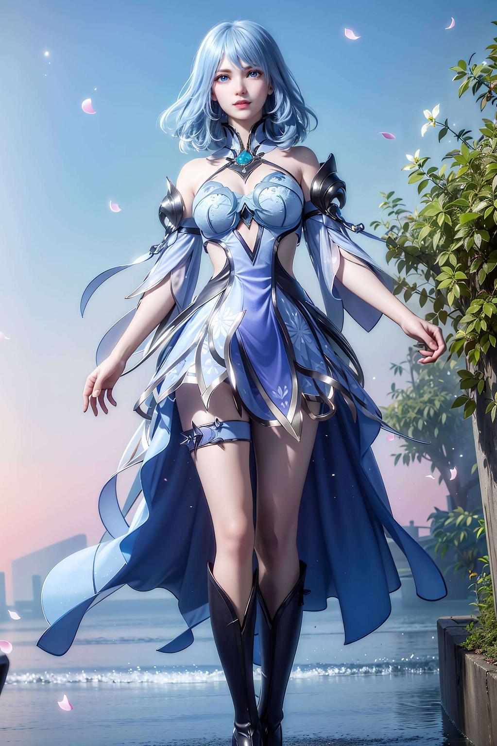 魂师对决中的冰霜美人这款古风免费壁纸包