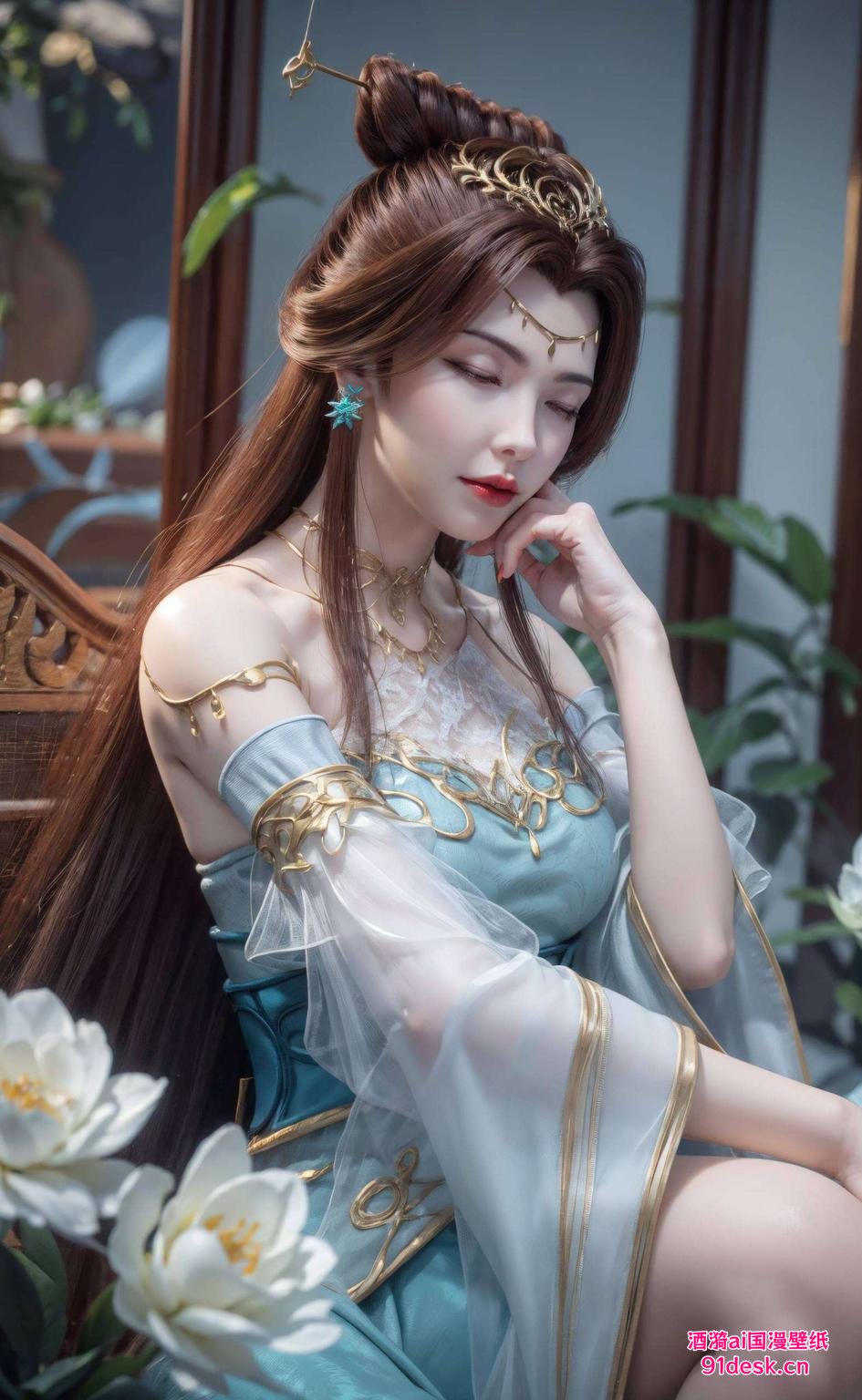 她静静地坐在樱花树下今天给大家带来一款超美的像素风宽屏壁纸！主角是我们迷人的苏灵韵