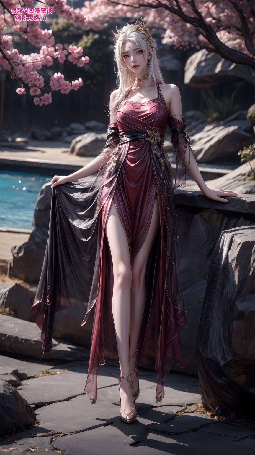 4K壁纸天狐仙子翩翩起舞粉色梦幻