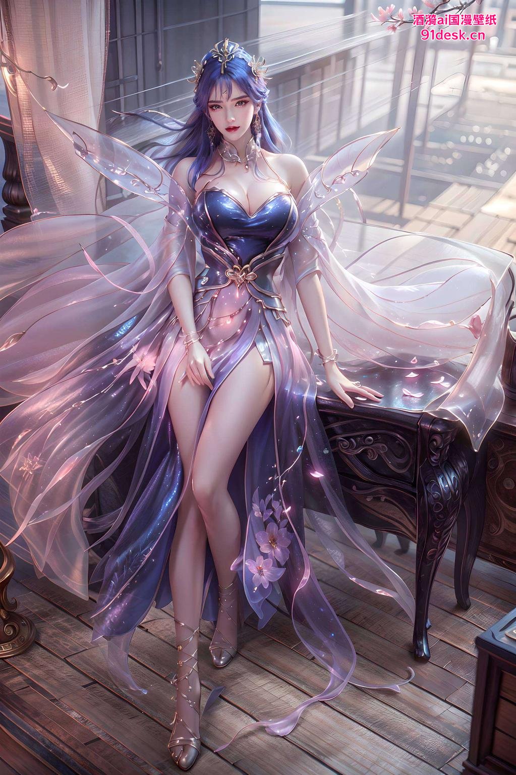 犹如置身虚拟与现实交织的美景之中这款2k高清极简壁纸