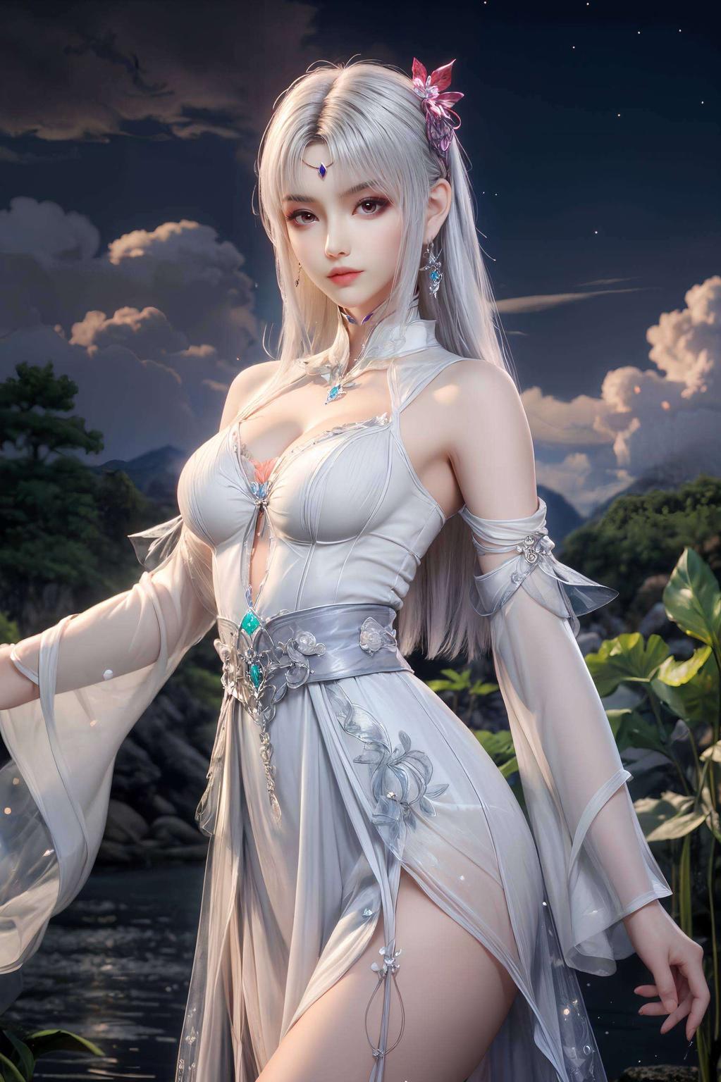 感受这位仙子的魅力吧！美得让人心动！快来装饰你的手机桌面