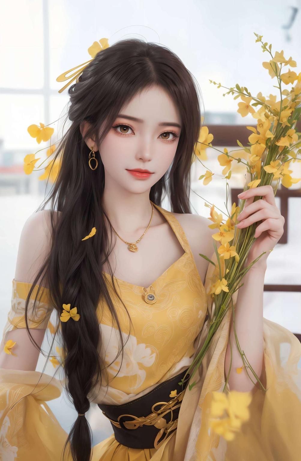 以国漫美女姚曦为主角平板瞬间变身古风画卷