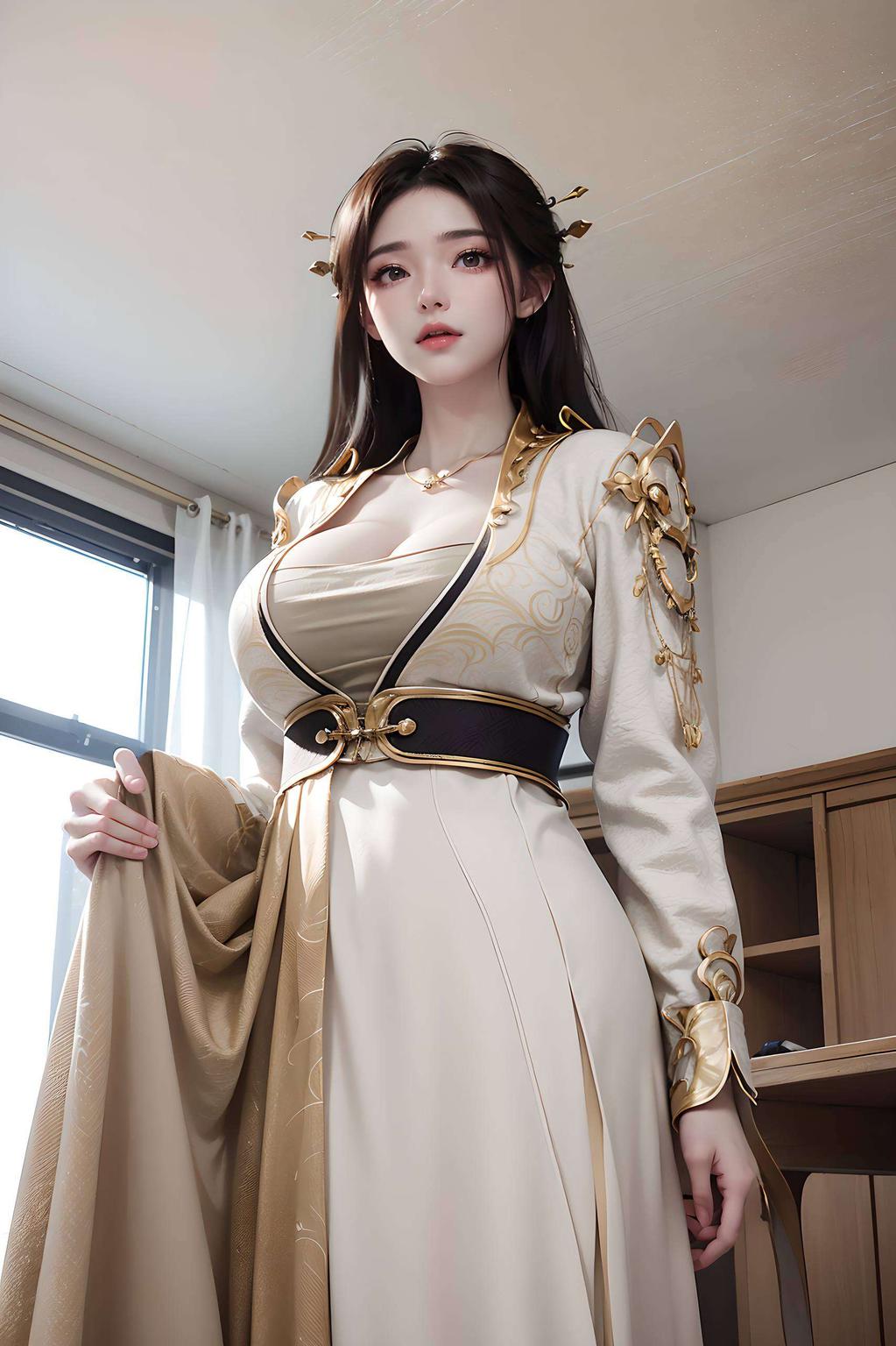 #新年壁纸# #姚曦美图# 红红火火过大年！独具韵味！这新年壁纸以细腻笔触捕捉了姚曦的灵动神韵