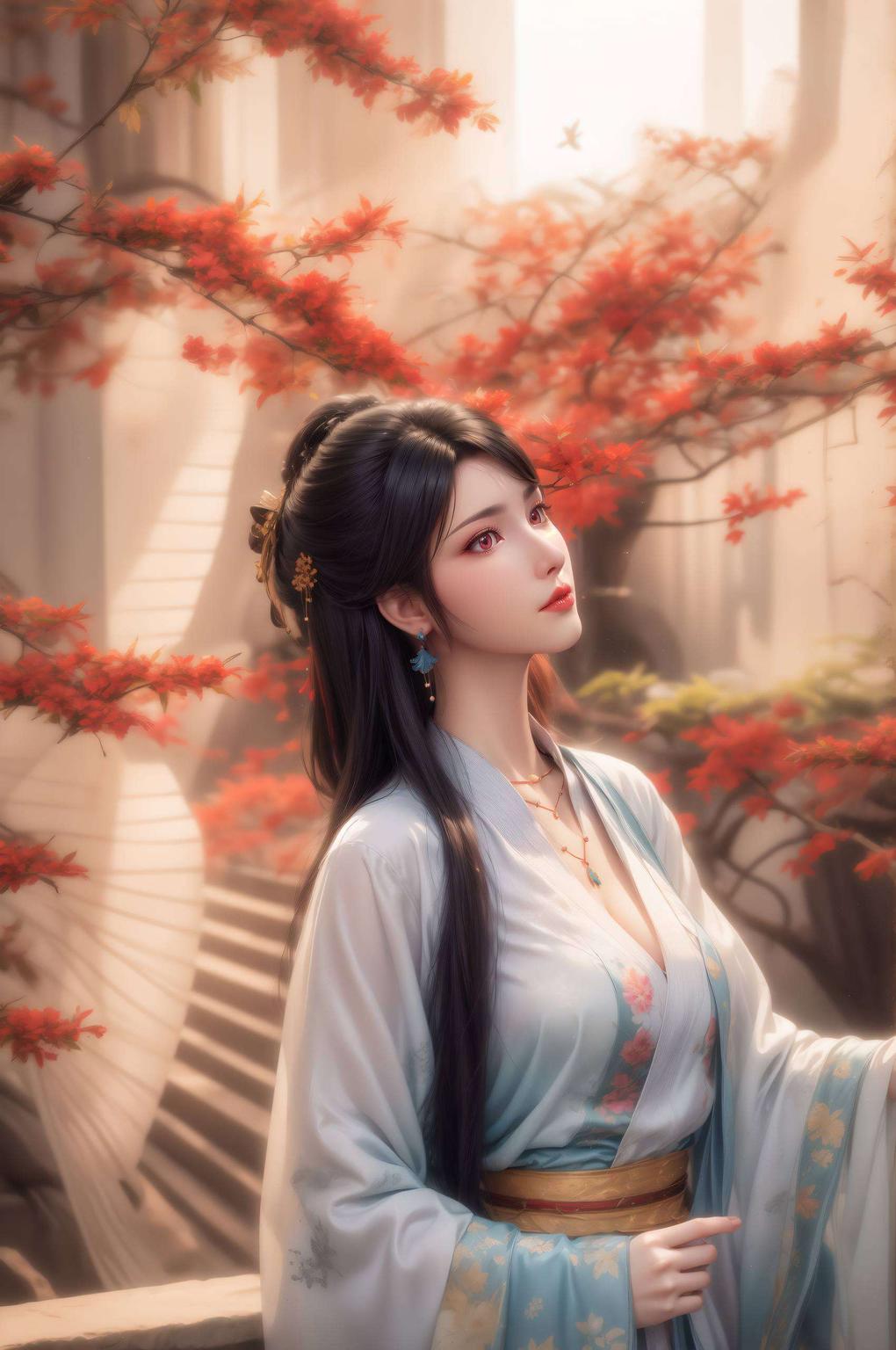 古风元素与夭夭的美貌相得益彰带你领略元尊夭夭的绝美风采！高清细腻