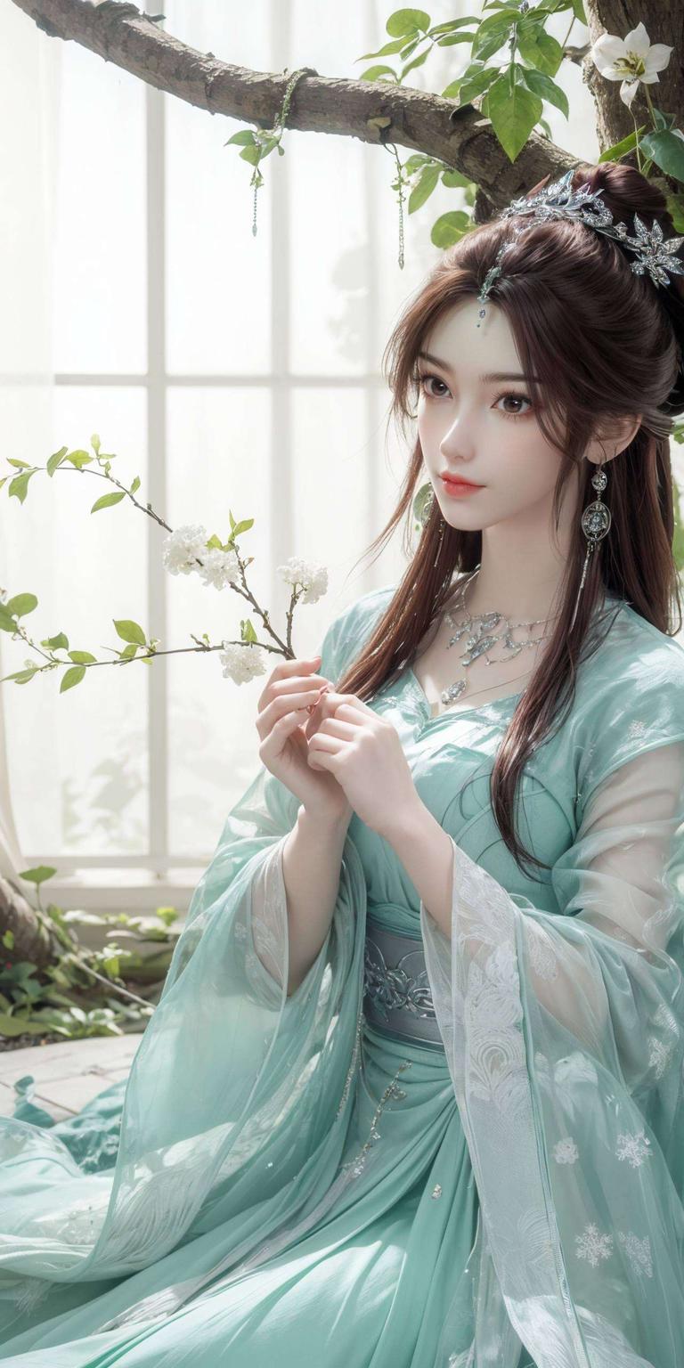 国漫迷们注意啦！这款【AI国漫女神超清壁纸4K全屏叶倾仙】免费壁纸包美得不要不要的！高清细腻
