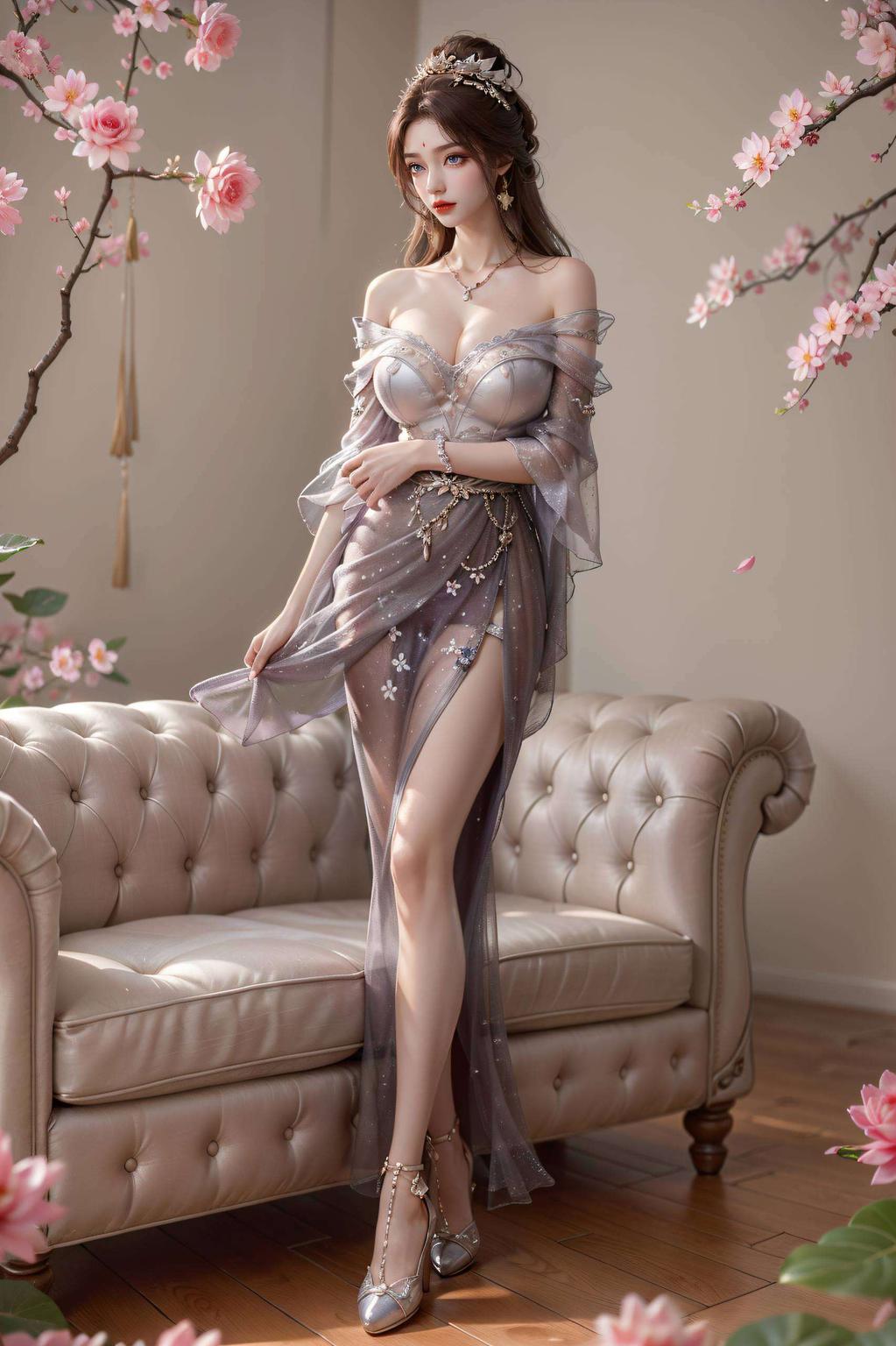 背影倩影映银辉高清动态壁纸