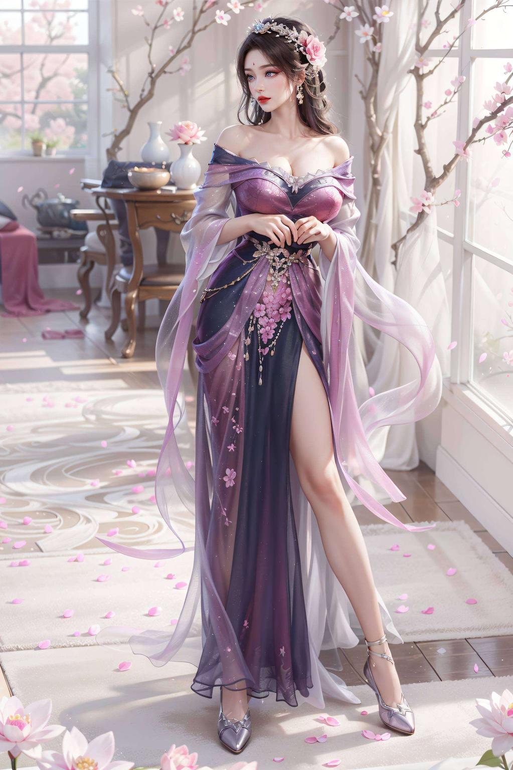 今天给大家带来一组超美的月婵三次建模高清壁纸细腻的光影和流畅的线条