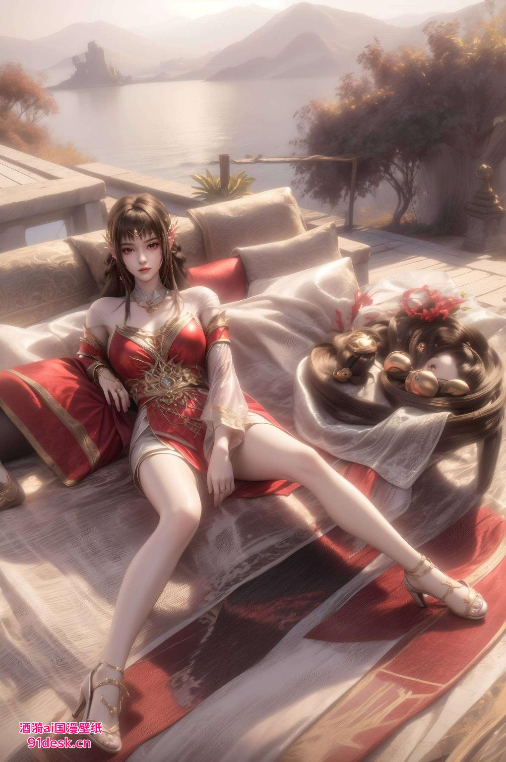 Windows 10专属艺术壁纸这款《云落身材动态壁纸》绝美呈现