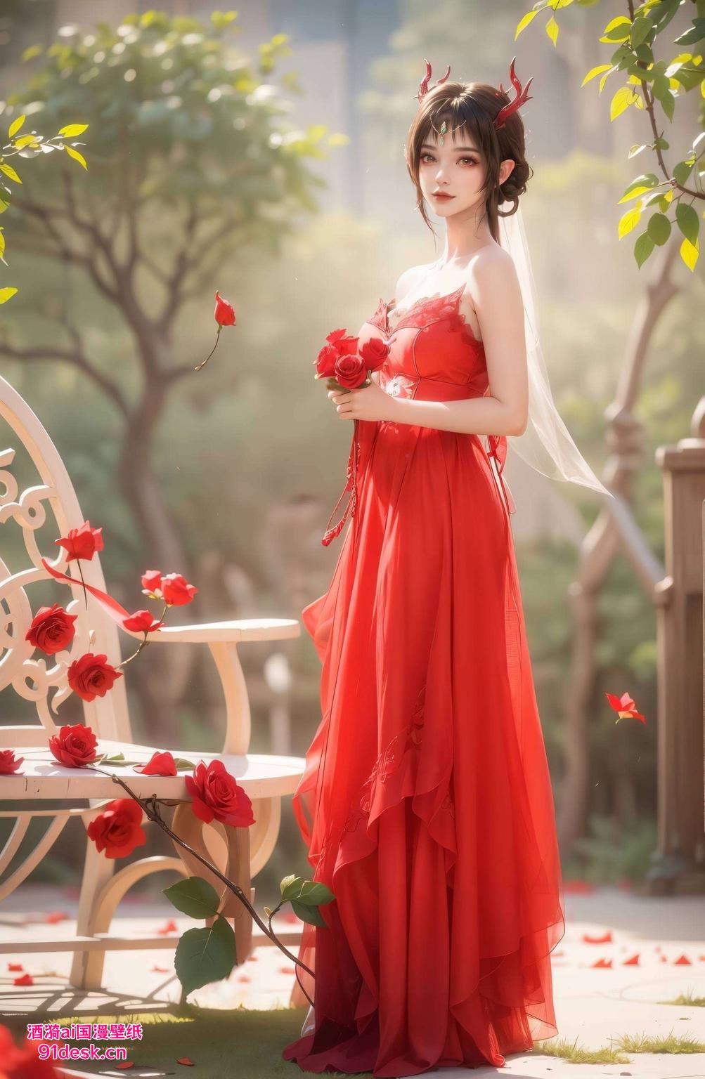 简直萌化人心！快来看看这古韵十足、清新养眼的电脑壁纸吧！”尤其是那萌萌的云落角色