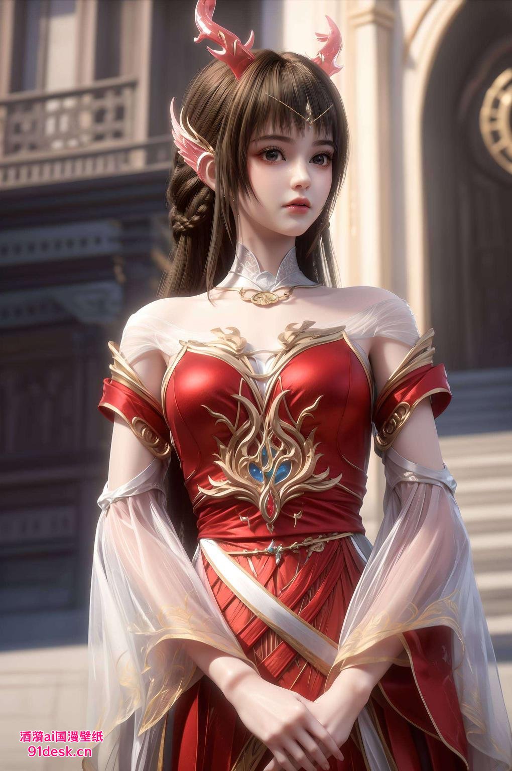 是不是心动了呢？高清细腻今天给大家带来这款超美的女生壁纸！看这南宫流云与苏落共舞的画面