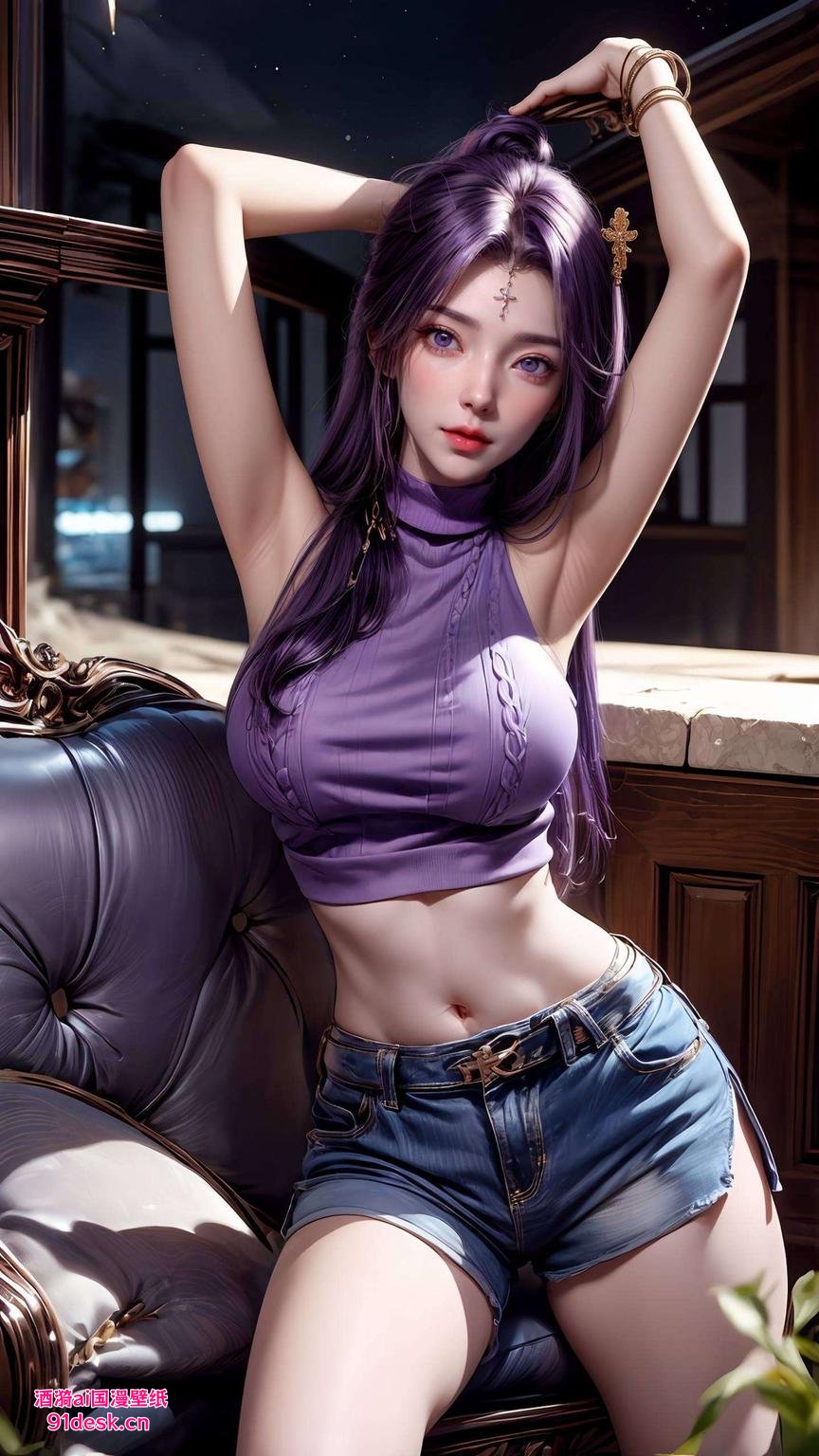 紫色壁纸映潮图苹果手机尽显清新范儿！