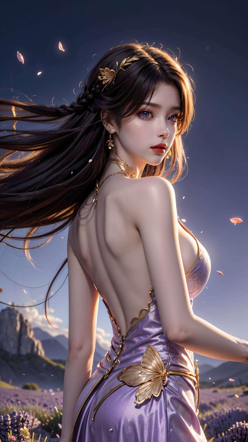 星空背景中璀璨星辰环绕