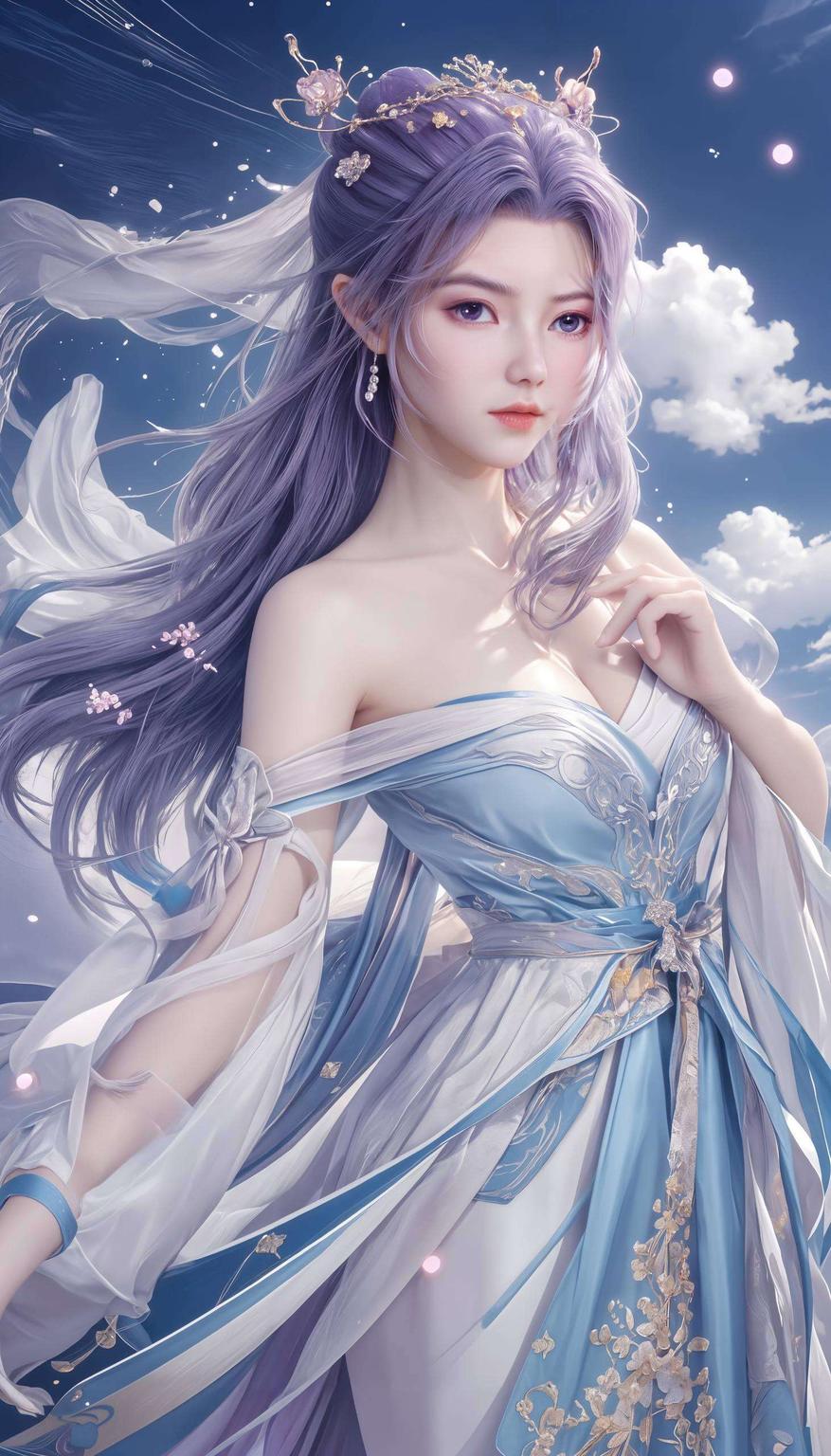 简直是为苹果宽屏量身定制绝了！AI国漫女神云霄成年图片