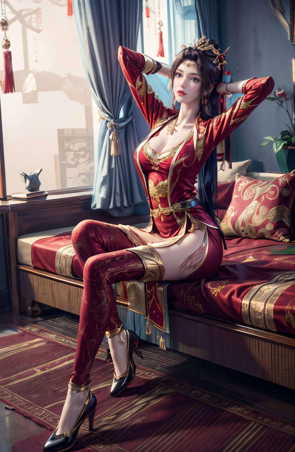 护眼无忧云韵泳装壁纸