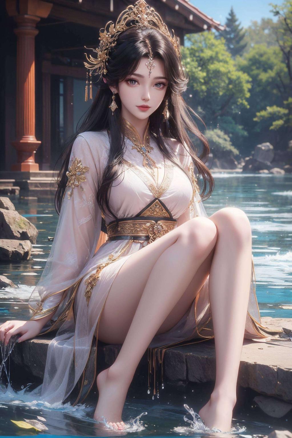 神秘的紫色调中这款壁纸以周紫虹为主题
