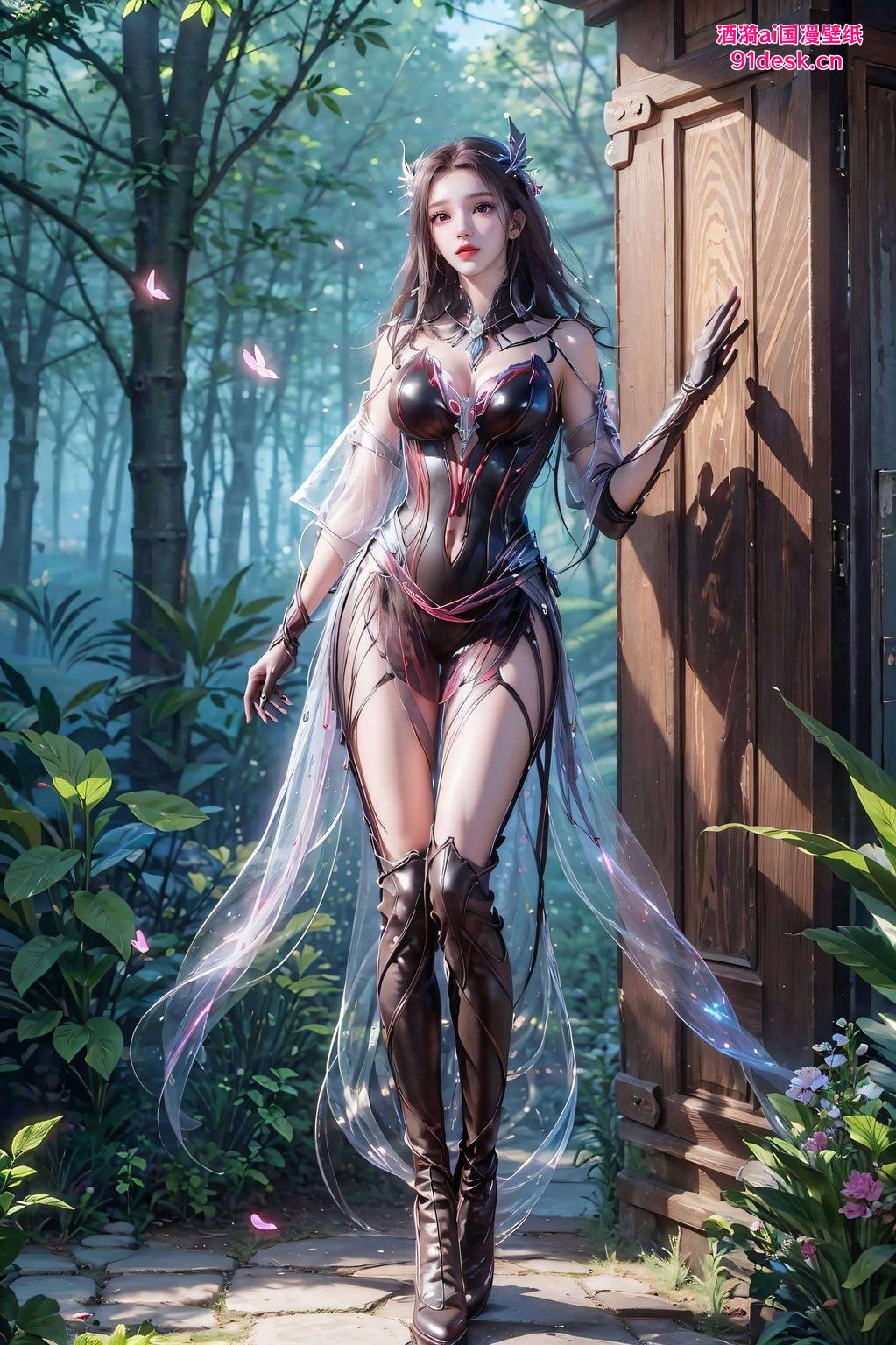 各位二次元的小伙伴们这款朱竹清手游壁纸简直美爆了！高清横屏设计