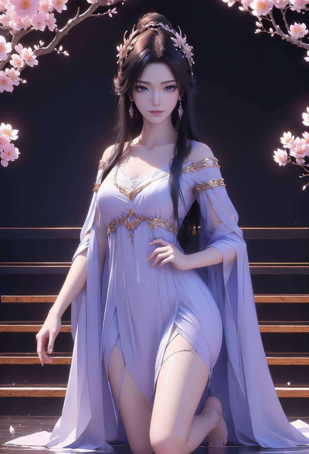 带你走进梦幻般的动漫世界紫灵眼神中流露出淡淡的忧伤