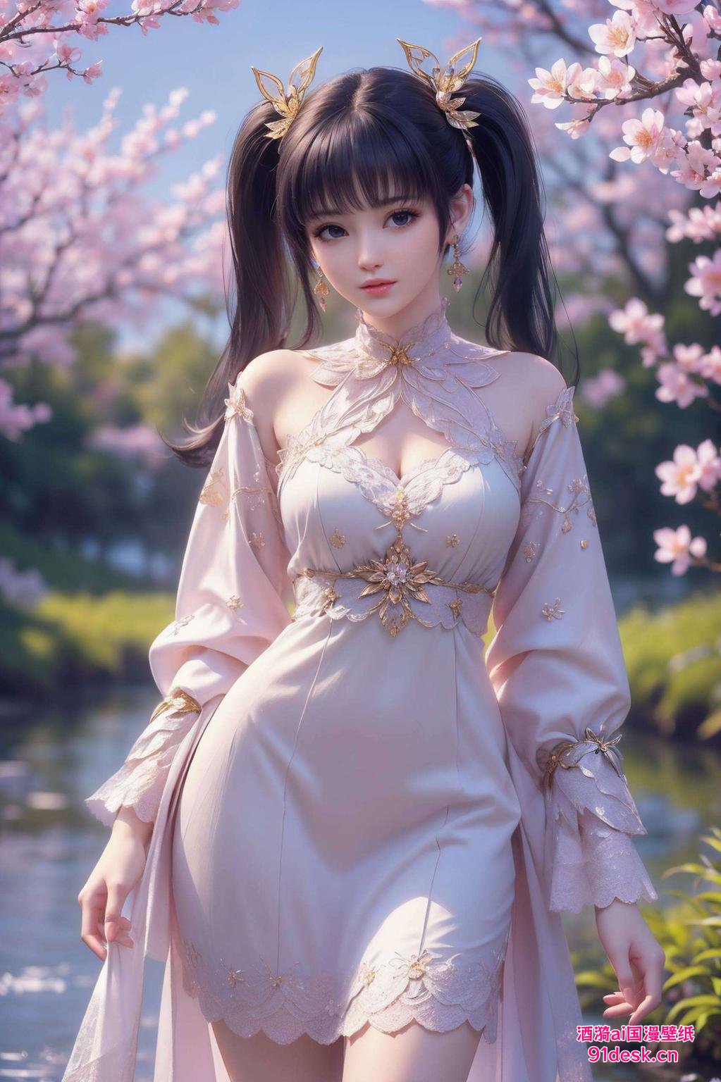今天带来超可爱的二次元粉色iPhone壁纸！看这动态紫妍是不是萌化你的心？教程奉上