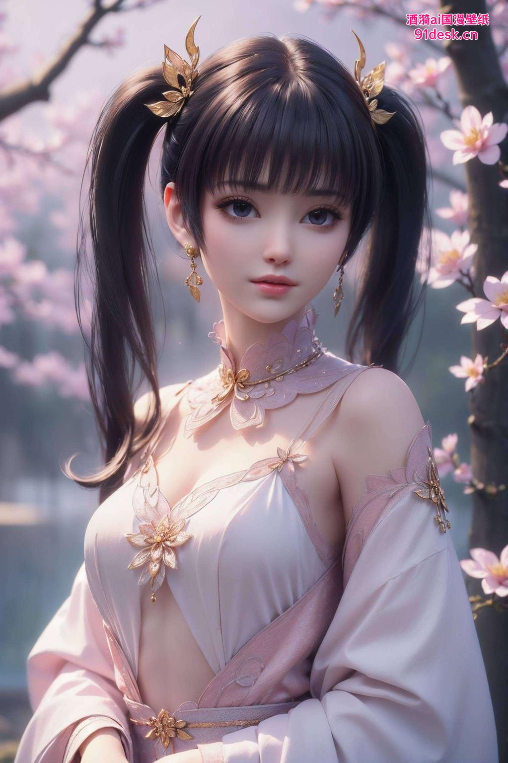 清新自然将紫妍的高清动态形象完美融入电脑屏幕